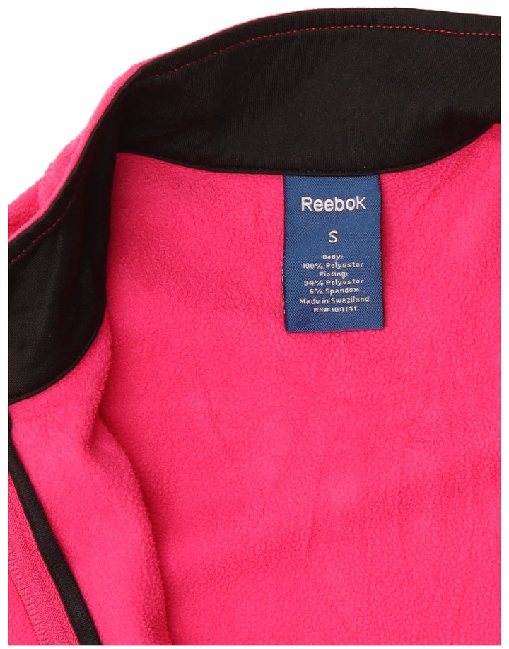 Jaqueta de lã feminina Reebok UK 10 pequeno poliéster colorblock rosa