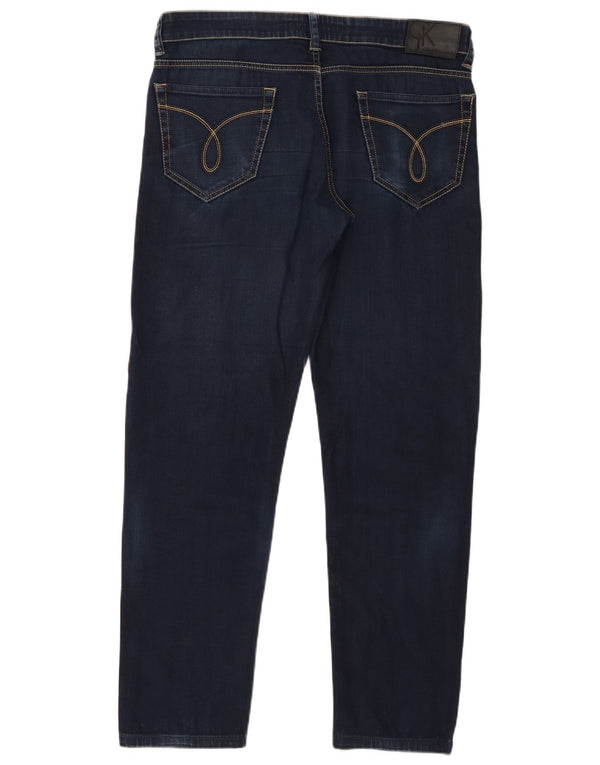 Calvin Klein Womens Slim Jeans W33 L29 Navy Blue Cotton
