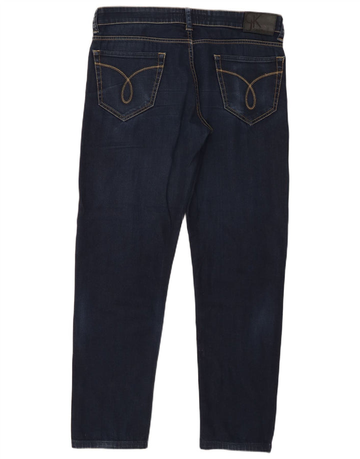 Calvin Klein Jeans Slim Feminino W33 L29 Azul Marinho Algodão