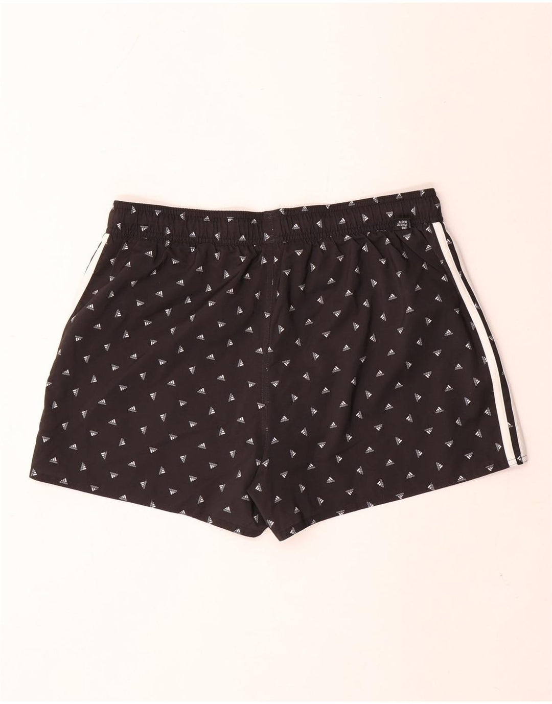 Adidas Mens Graphic Natação Shorts Grande Poliéster Manchado Preto