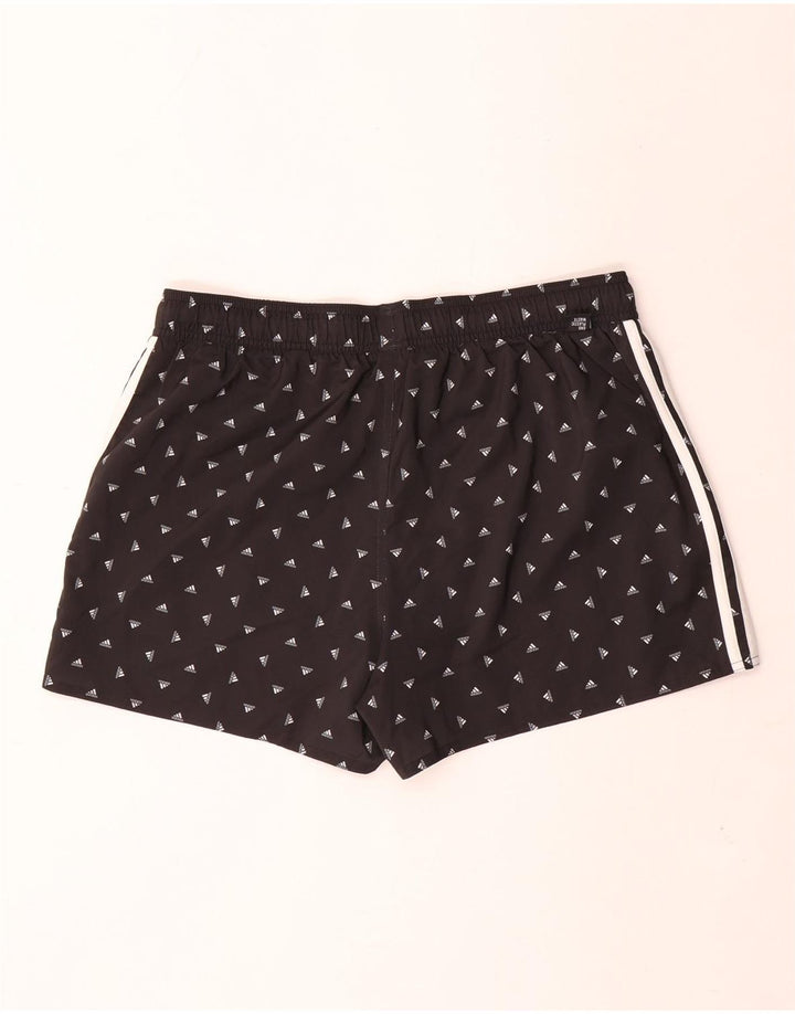 Adidas Mens Graphic Natação Shorts Grande Poliéster Manchado Preto