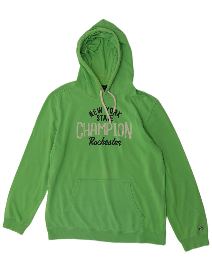 Jumper com capuz gráfico masculino Champion XL verde poliéster