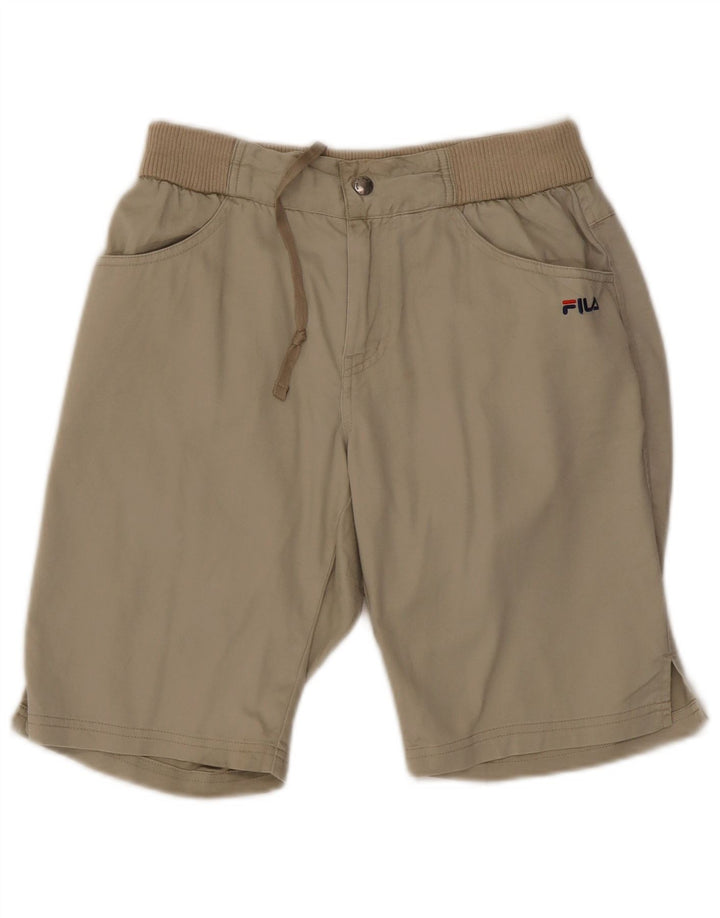 FILA Shorts feminino casual médio W28 bege