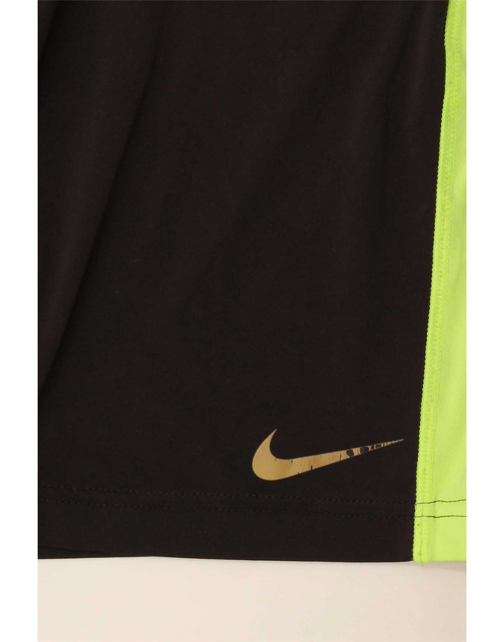 Shorts esportivos masculinos Nike Dri Fit grande poliéster colorblock preto