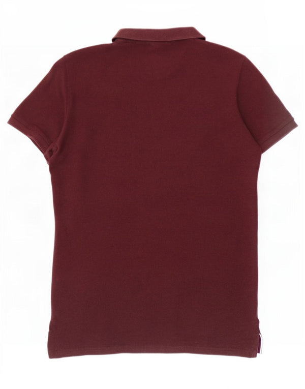 Camisa polo masculina Superdry gráfica média algodão Borgonha