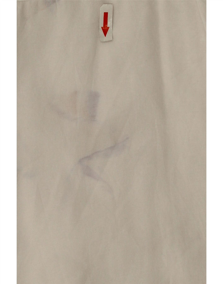 Camisa oversized feminina Zara UK 14 algodão branco médio