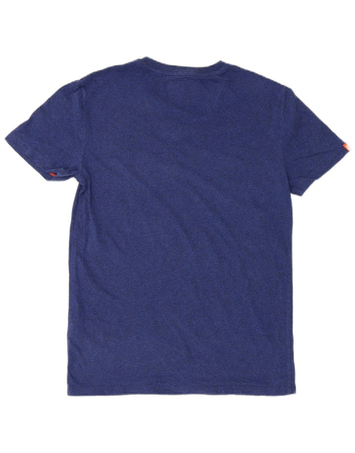 Camiseta masculina Superdry Top pequeno algodão azul marinho