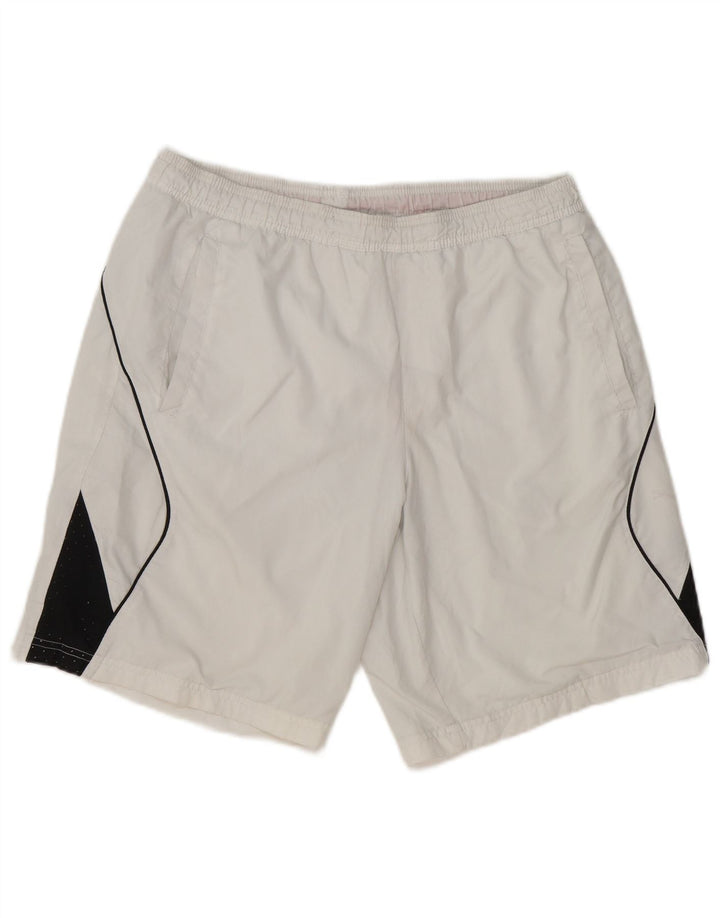 Shorts esportivos masculinos Puma médio branco colorblock poliéster