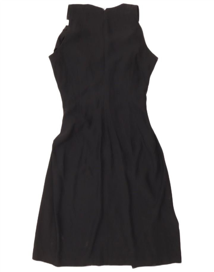 Vestido feminino Gattinoni com bainha sem mangas IT 42 médio preto viscose