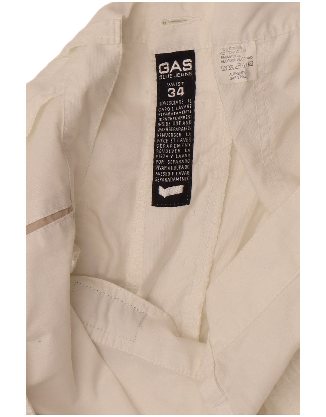 Bermuda masculina Gap W34 grande algodão branco