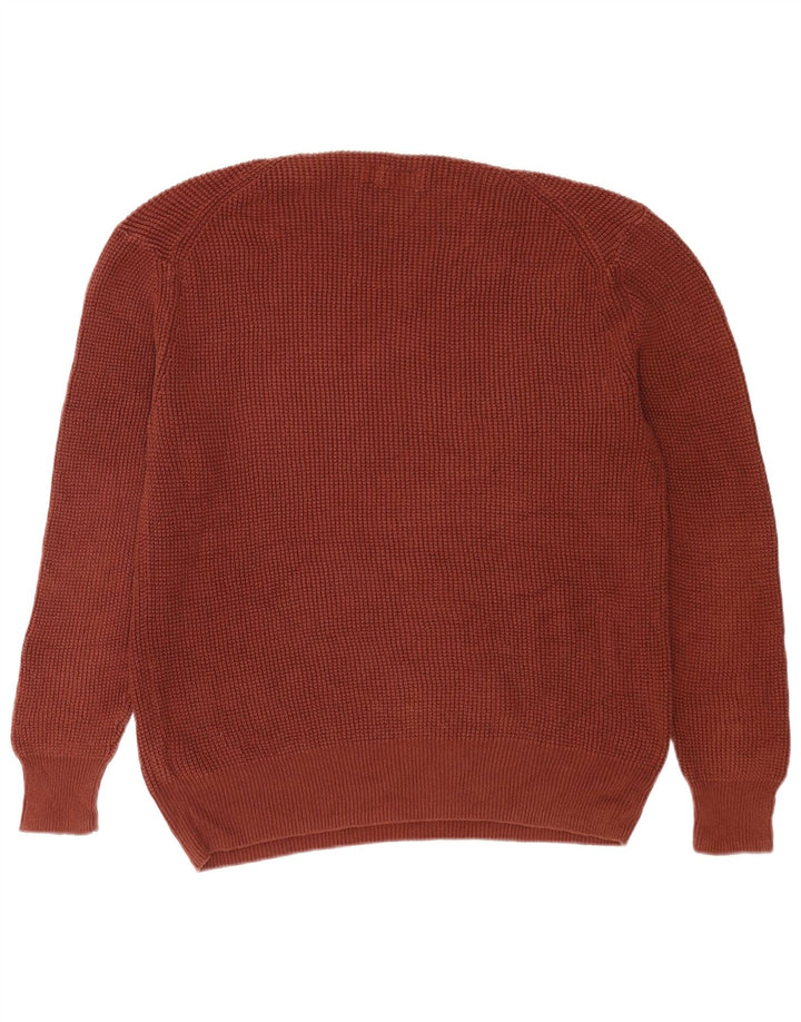 Suéter masculino All Saints com gola redonda e algodão marrom médio