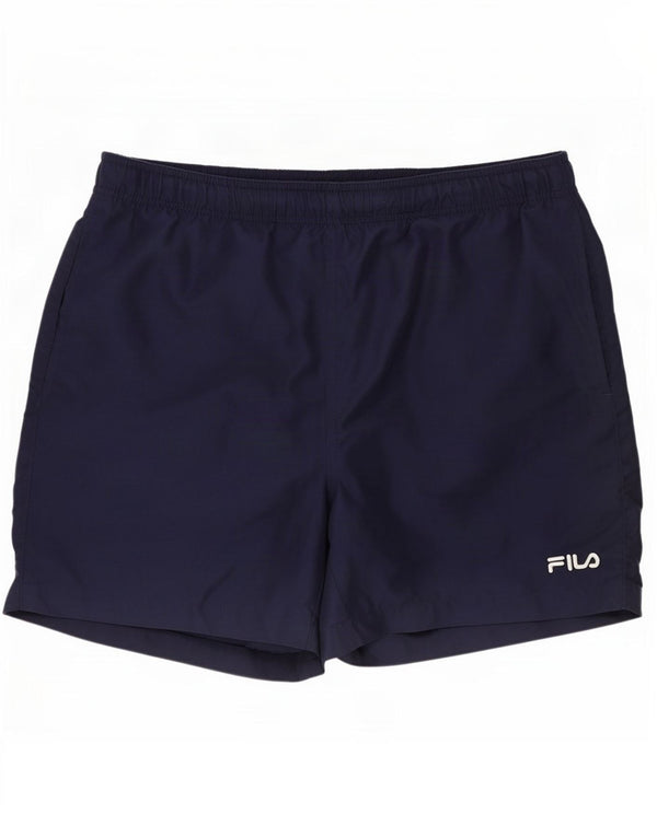Fila Mens Sport Shorts Médio Azul Marinho Poliéster