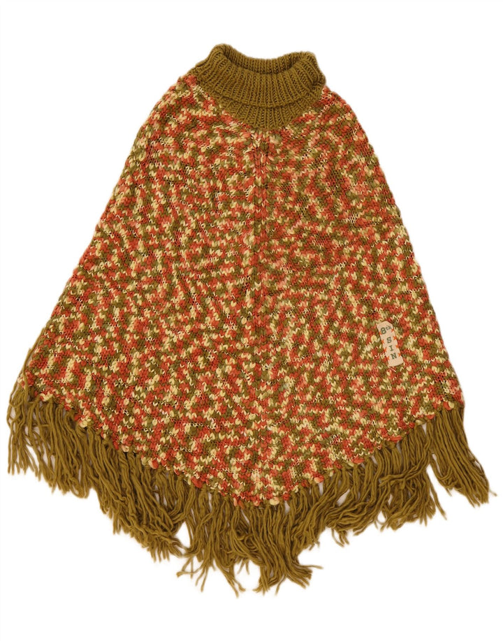 Jumper de poncho feminino Eighth Sin, tamanho único, acrílico manchado multicolorido