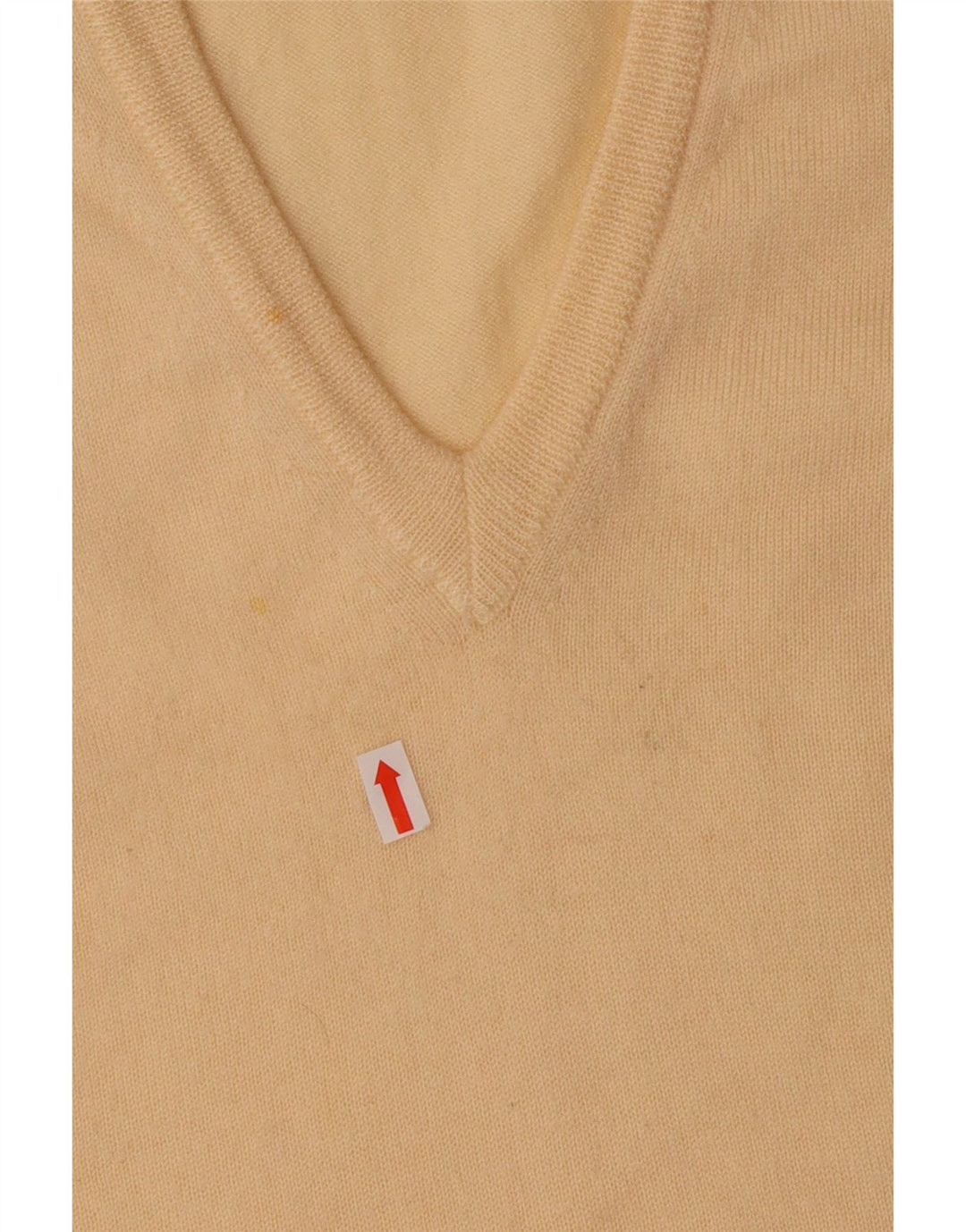 POLO masculino com decote em V colete regata IT 52 grande lã virgem amarela