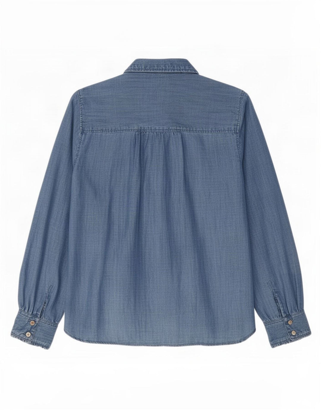 Camisa jeans feminina Marks & Spencer Reino Unido 16 grande azul Lyocell