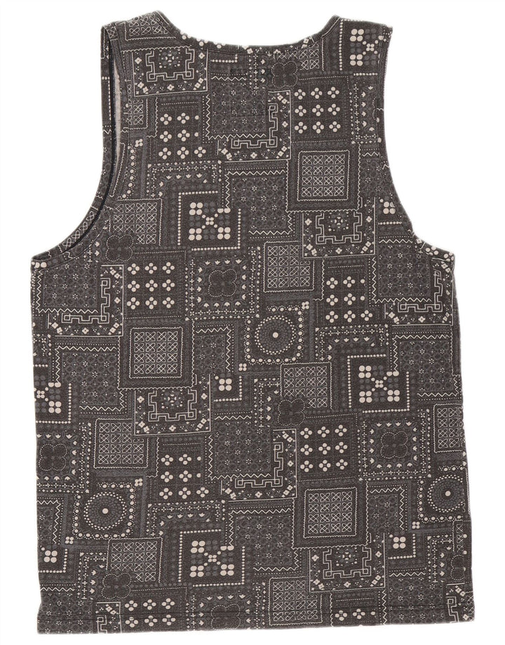 Vans Masculino Colete Top XL Cinza Geométrico Algodão
