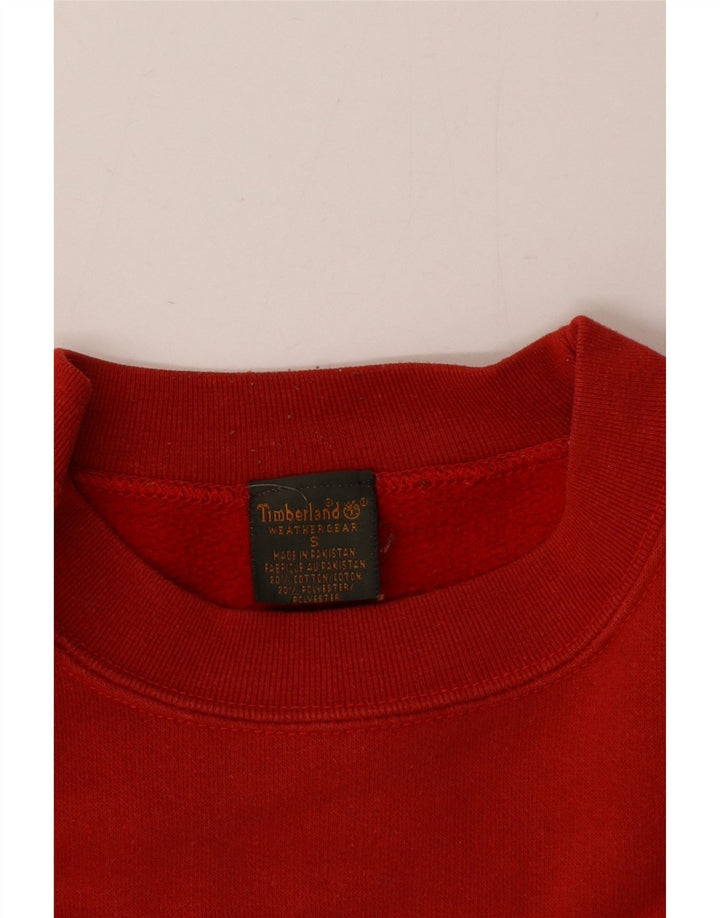 Timberland moletom gráfico masculino jumper pequeno algodão vermelho