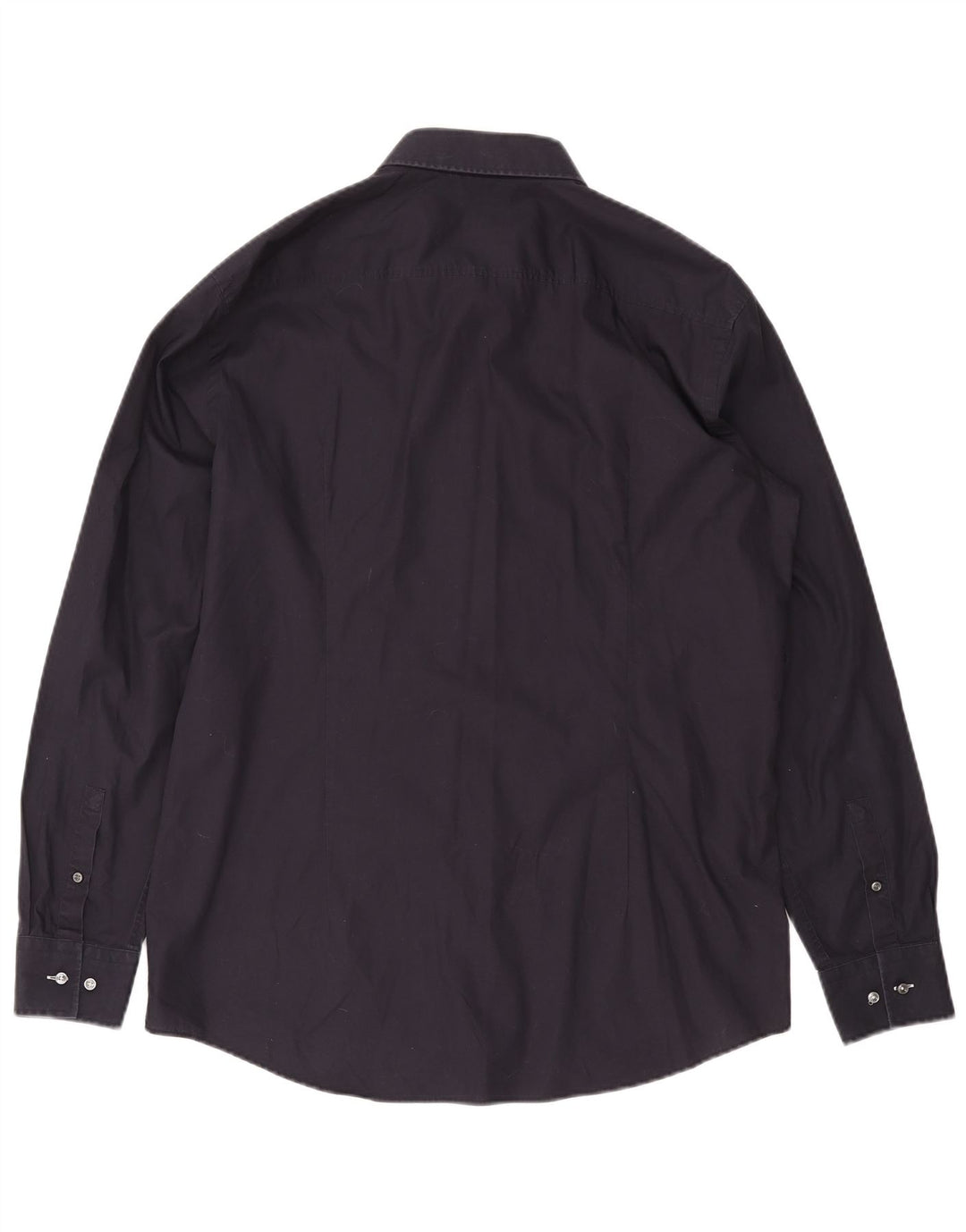 Camisa masculina slim fit HUGO BOSS tamanho 44 17 1/2 XL azul marinho algodão