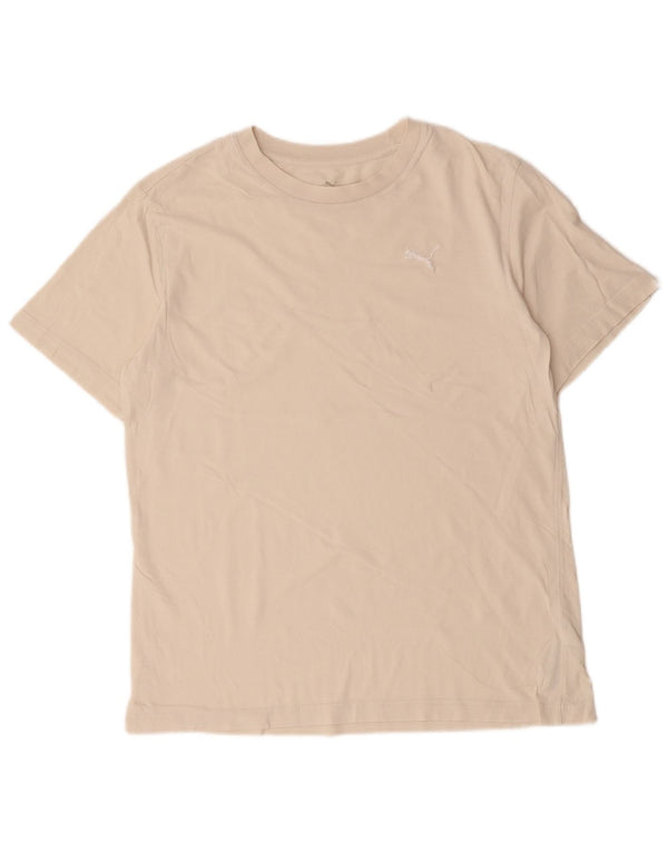Puma Camiseta Masculina Top Médio Off White Algodão