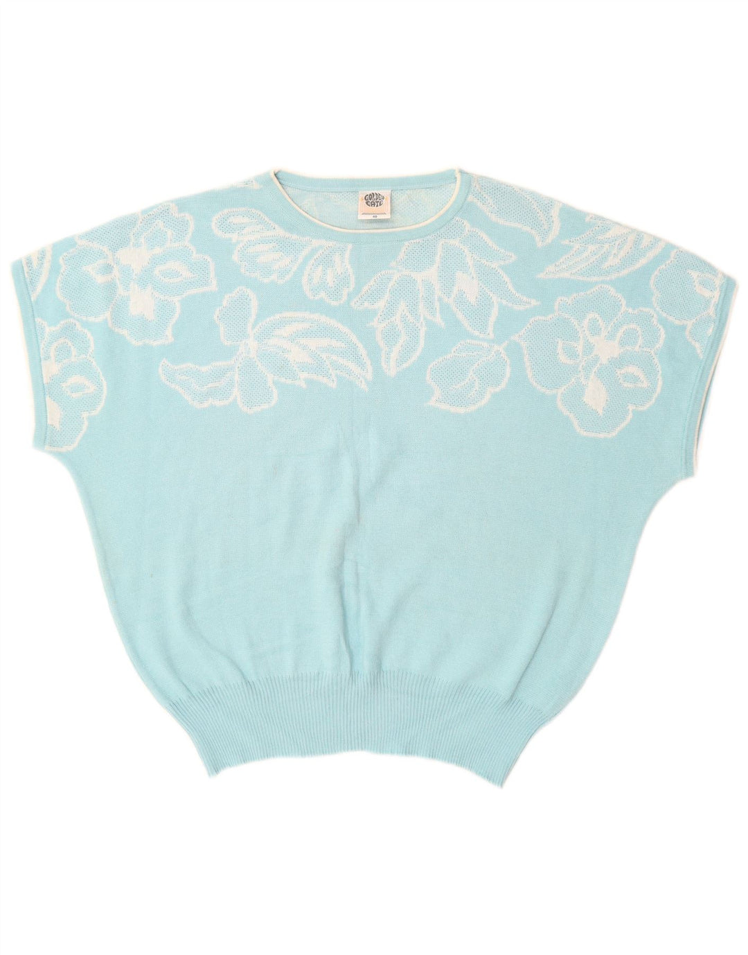 Suéter feminino GOLDEN GATE com gola redonda IT 48 XL azul floral