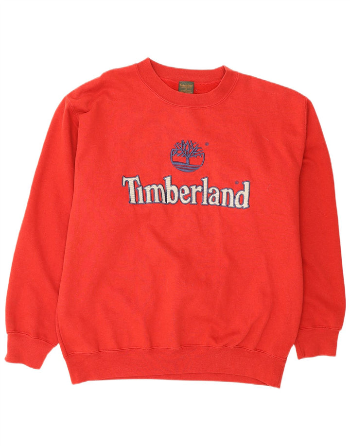 Timberland moletom gráfico masculino jumper pequeno algodão vermelho