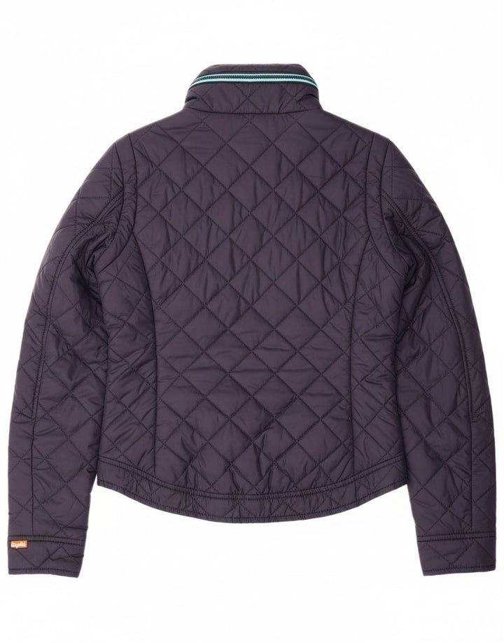 Jaqueta acolchoada feminina SUPERDRY UK 14 médio azul marinho nylon