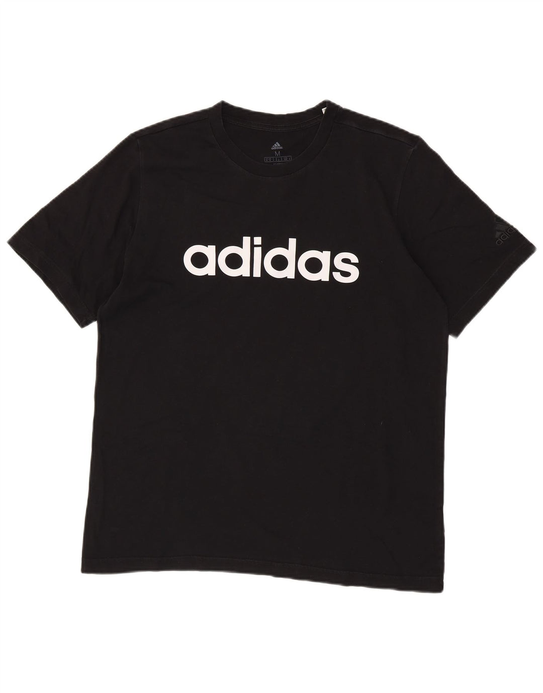 Adidas Mens Graphic T-Shirt Top Médio Algodão Preto