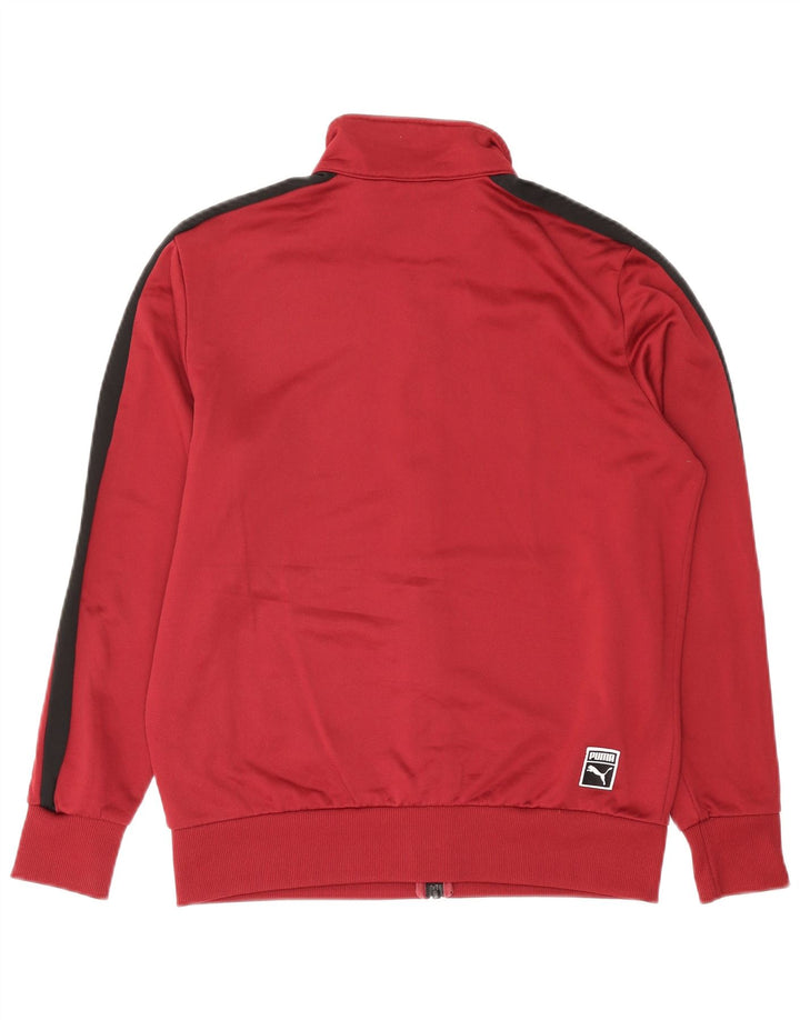 PUMA Mens Tracksuit Top Jacket Médio Borgonha Colourblock Poliéster