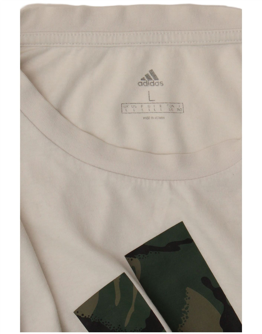 ADIDAS Mens Graphic T-Shirt Top Grande Branco