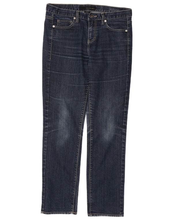 Calvin Klein Jeans Skinny Feminino EUA 10 Grande W32 L30 Azul Marinho Algodão