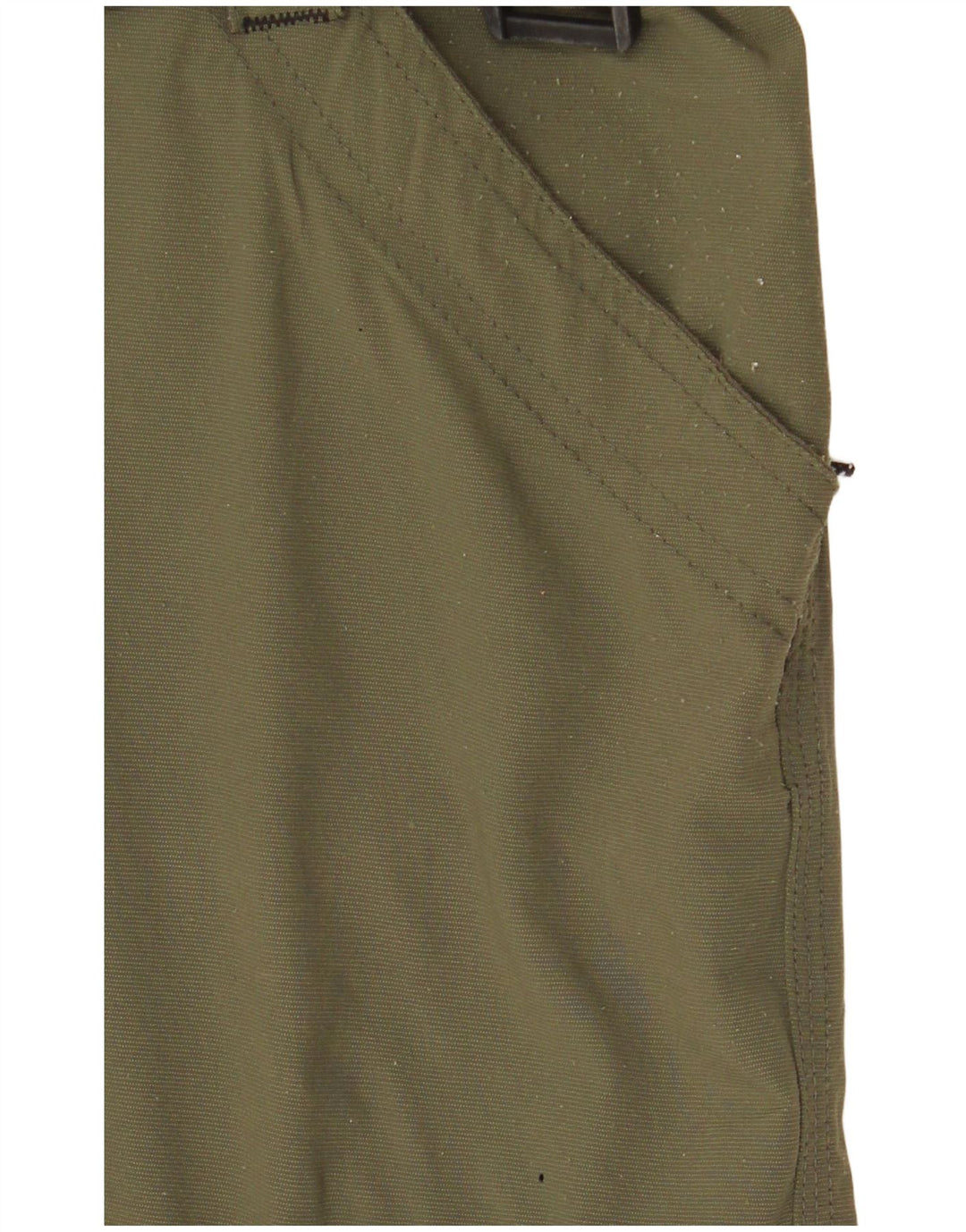 Shorts cargo masculino vintage gráfico grande W34 cáqui colorblock