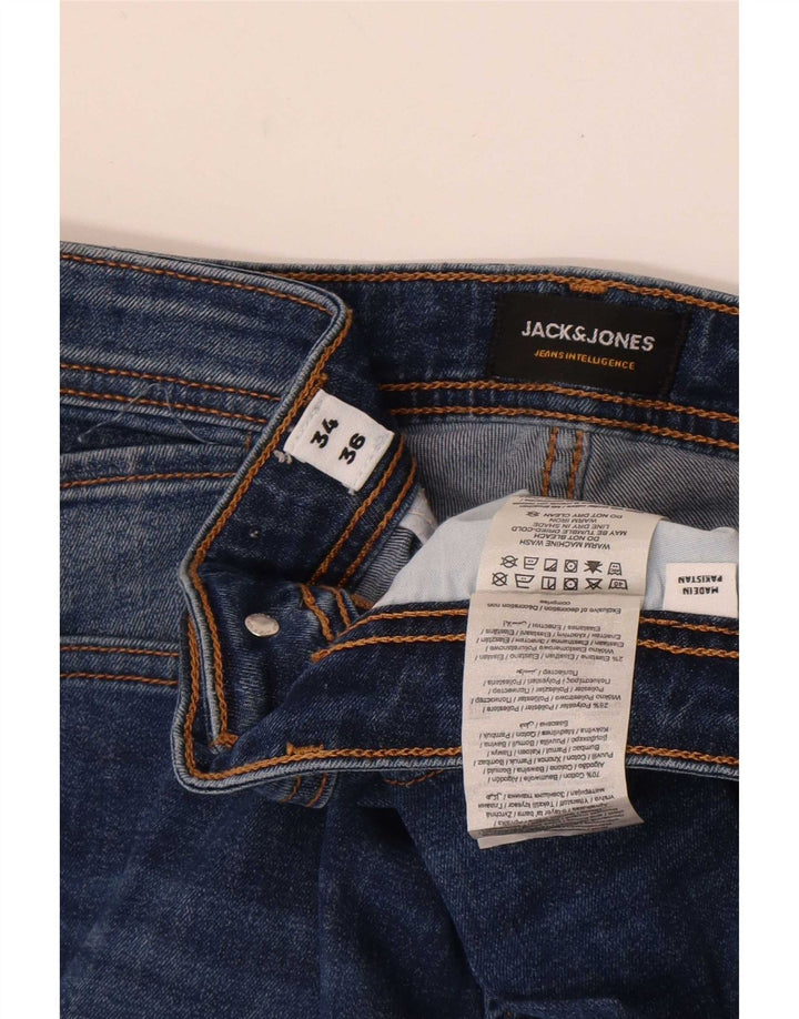 Jeans masculinos Jack & Jones Slim W34 L36 algodão azul