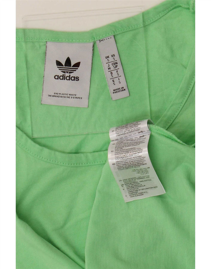 Adidas Mens Colete Top Pequeno Algodão Verde