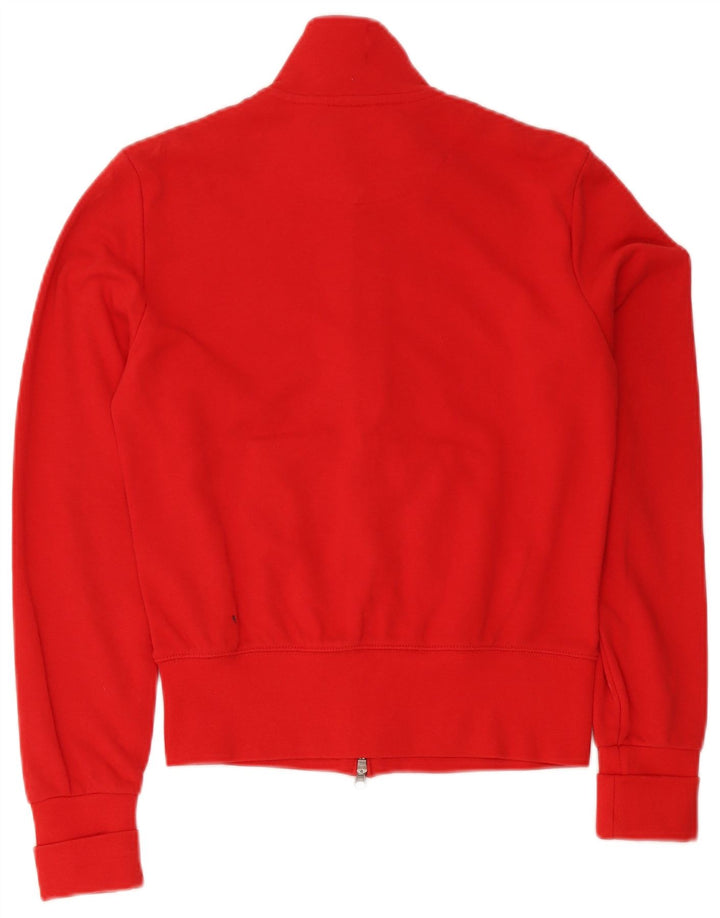 Nike Womens Tracksuit Top Jacket UK 10/12 Médio Vermelho