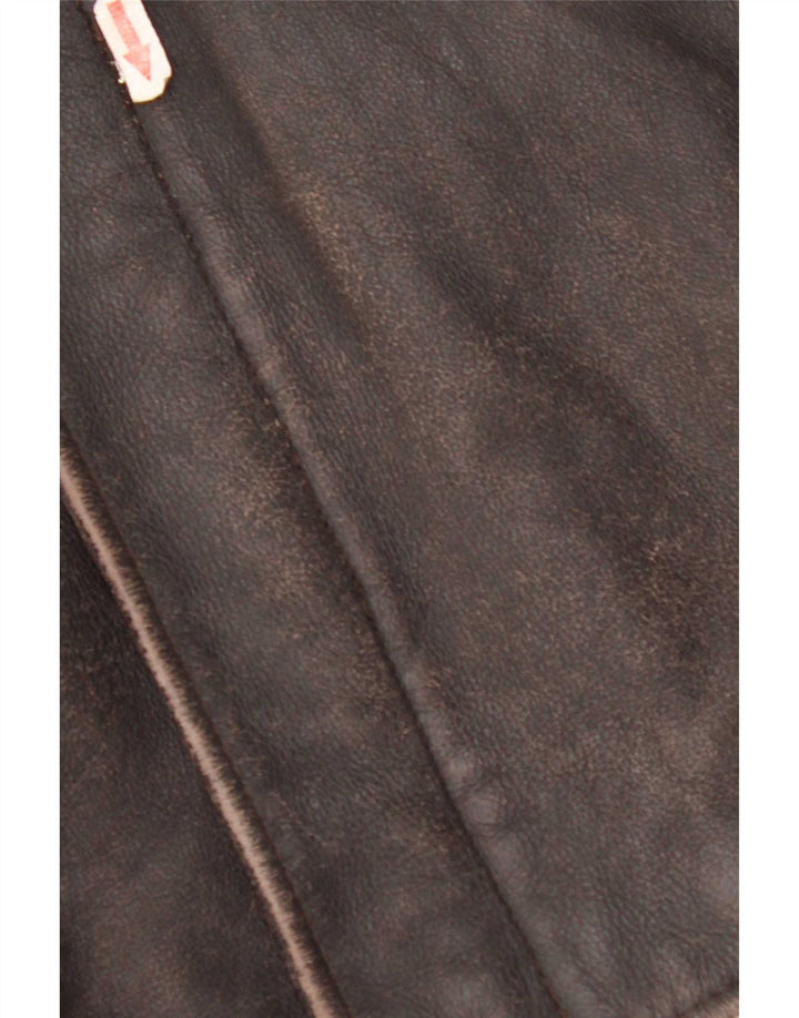 Jaqueta de couro masculina vintage Reino Unido 40 grande couro marrom