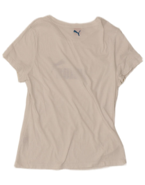 Puma Camiseta Feminina Graphic Top UK 14 Grande Branco