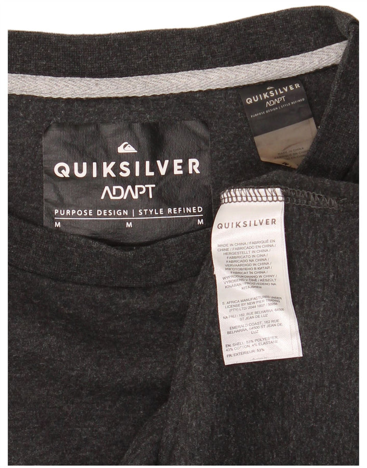 Quiksilver moletom masculino jumper poliéster manchado cinza médio