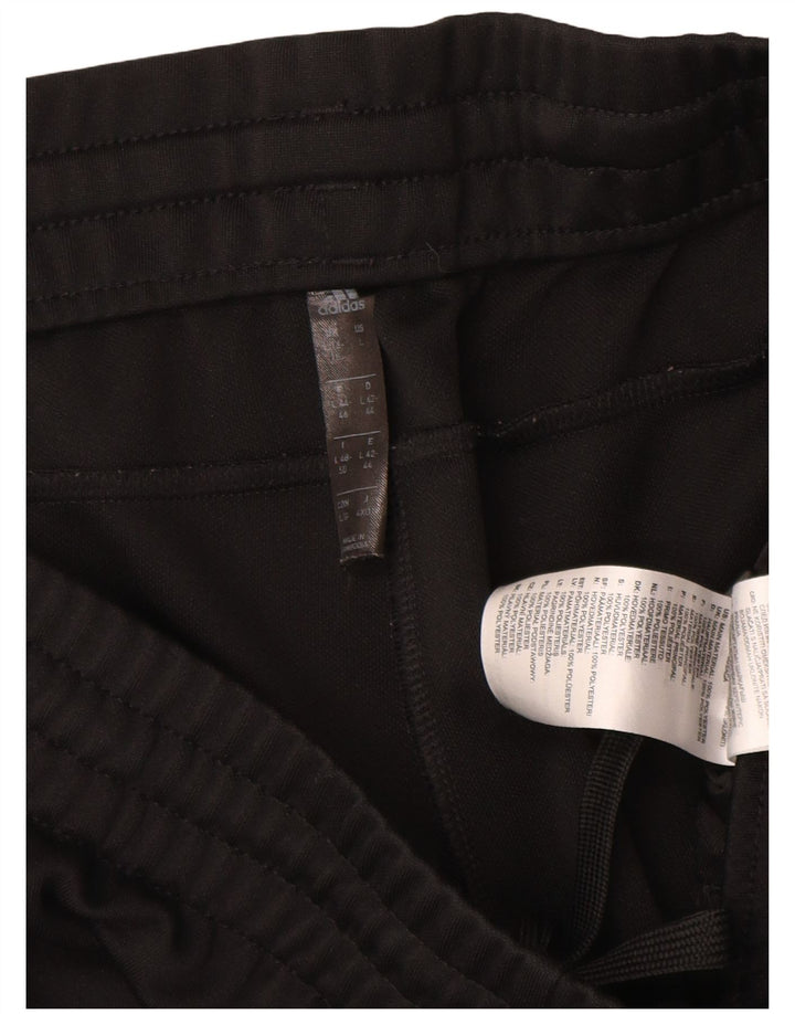 Calça de treino feminina Adidas UK 16/18 grande poliéster preto