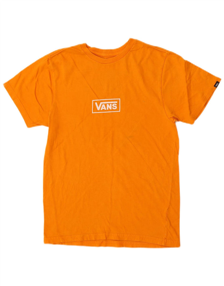 Camiseta Vans Masculina Custom Fit Graphic Top Pequeno Algodão Laranja