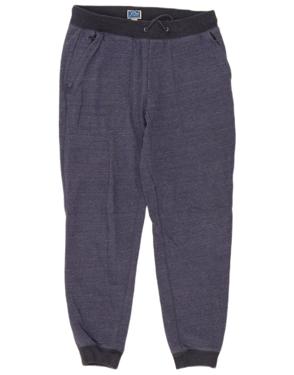 Calça de treino feminina J. Crew Joggers UK 14 médio azul marinho manchado