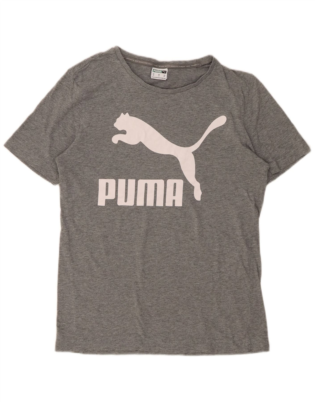 Camiseta masculina PUMA Graphic XS cinza manchada