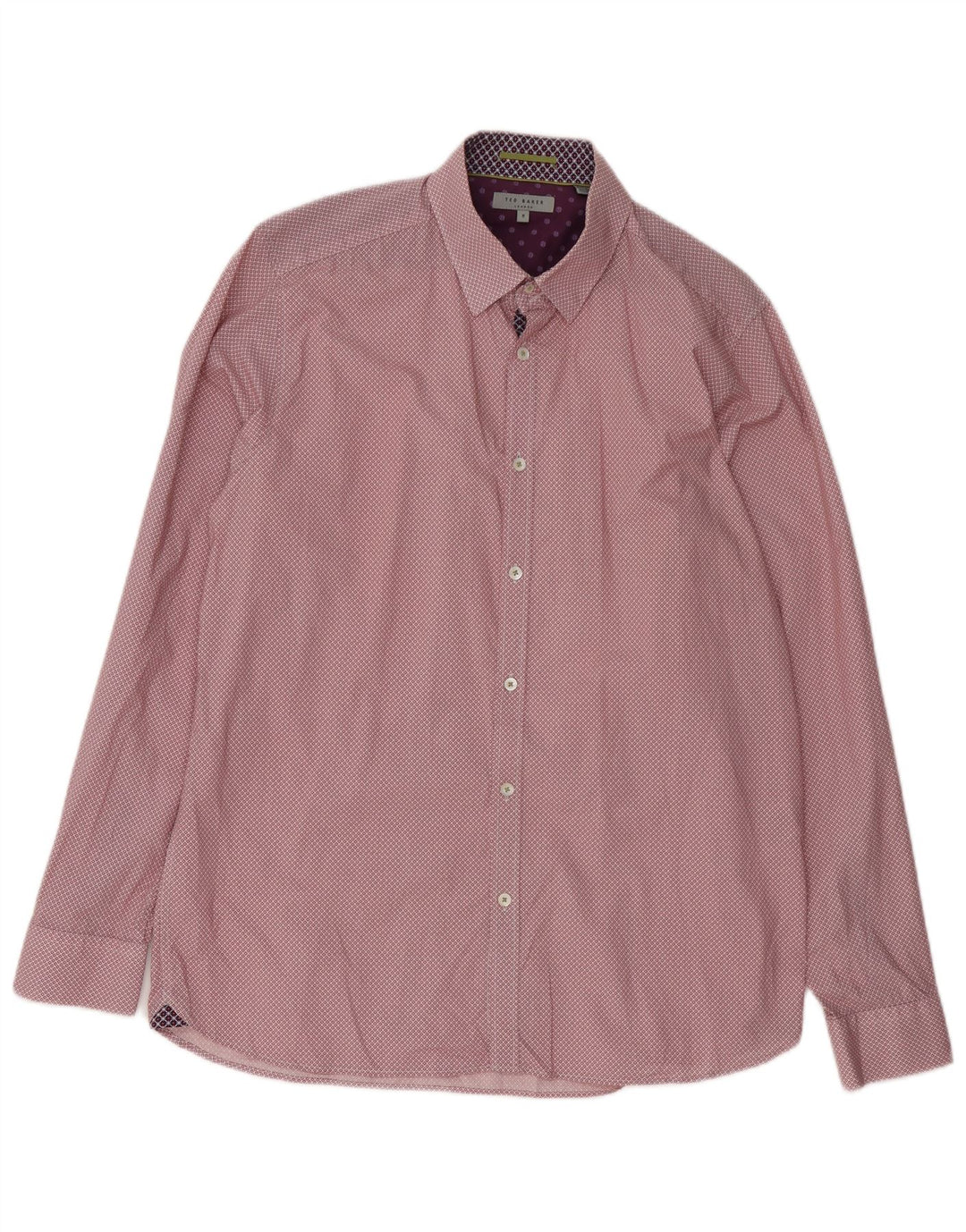 Camisa masculina Ted Baker tamanho 5 XL algodão floral vermelho
