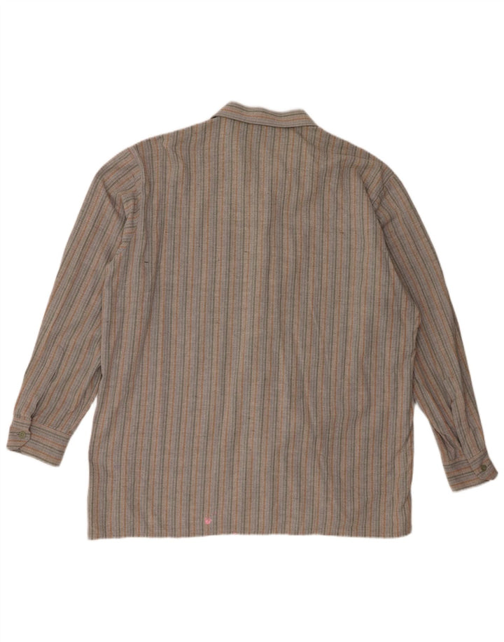 Camisa masculina Walbusch XL listrada multicolorida