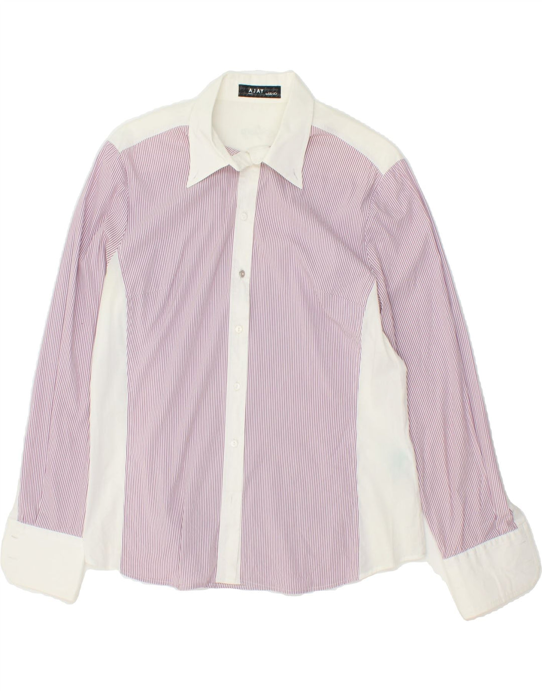 LIU JO Womens Shirt IT 48 XL Purple Pinstripe Cotton | Vintage Liu Jo | Thrift | Second-Hand Liu Jo | Used Clothing | Messina Hembry 