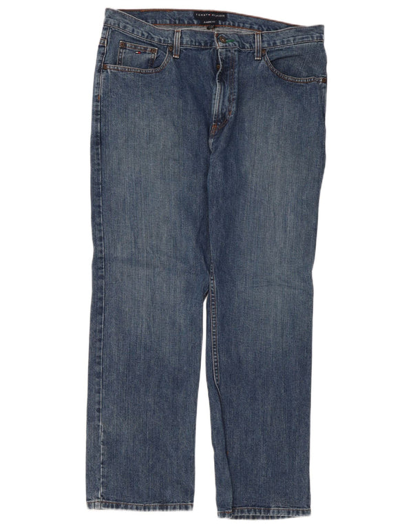Tommy Hilfiger Masculino Classic Fit Straight Jeans W38 L30 Azul Algodão