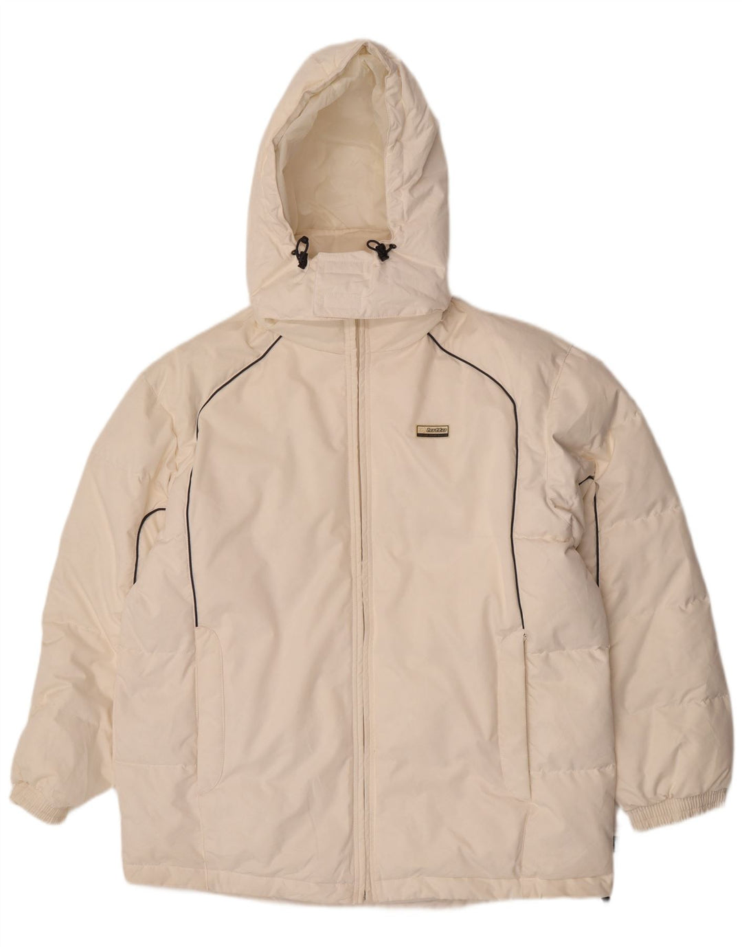 Jaqueta masculina acolchoada com capuz Lotto UK 42 XL poliéster branco