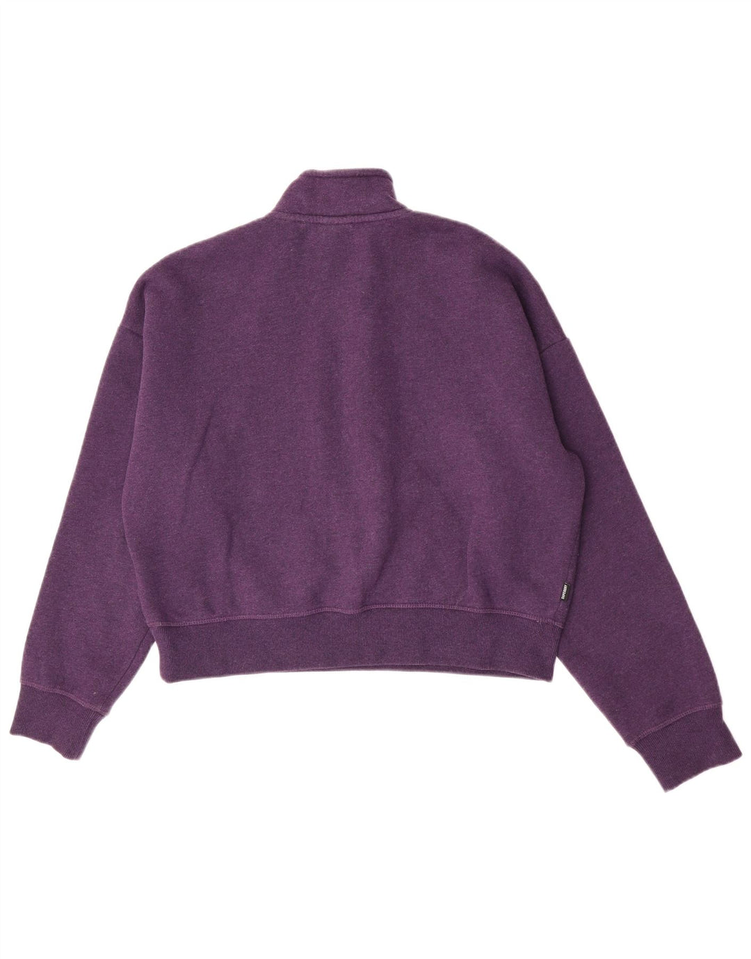 Superdry Womens Oversized Crop Moletom Jumper UK 14 Grande Roxo