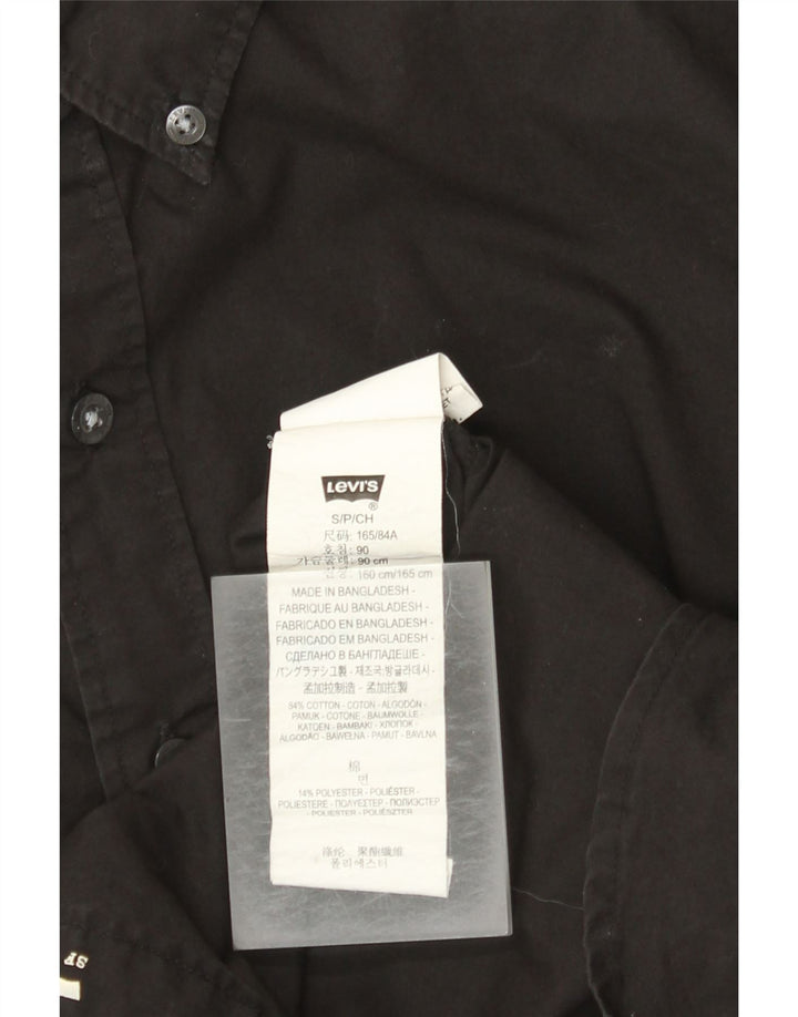 Camisa masculina Levi's pequena preta de algodão