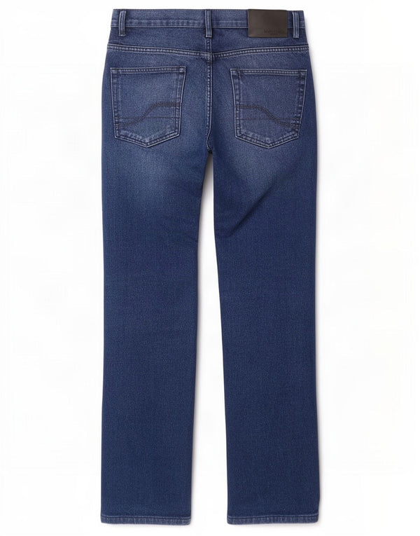 Pierre Cardin Mens Regular Fit Straight Jeans W30 L30 Azul Algodão