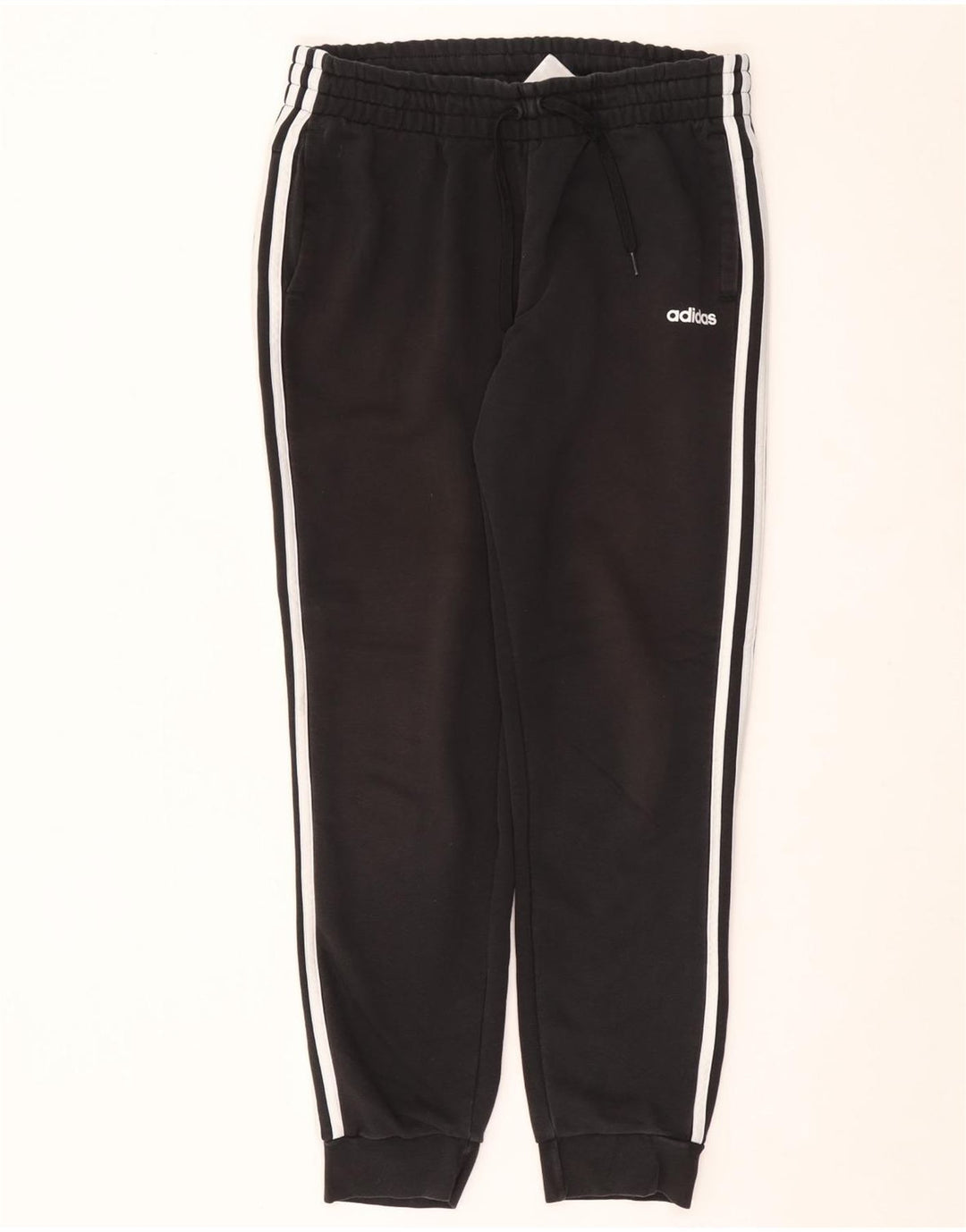 ADIDAS Calças de treino femininas Joggers UK 16/18 Grande Algodão Preto